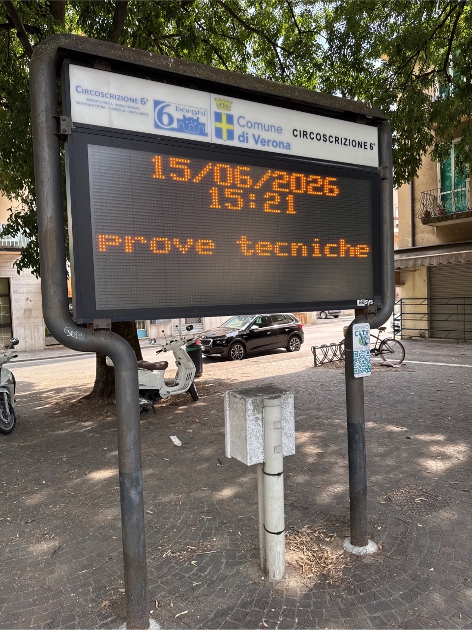 Cartello informativo non funzionante