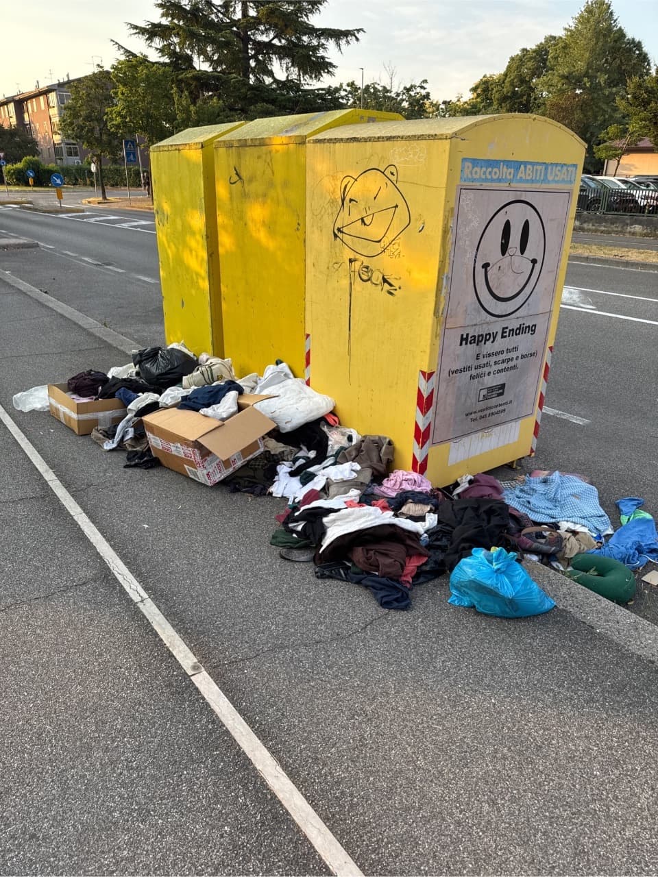 Rifiuti abbandonati vicino ai cassonetti